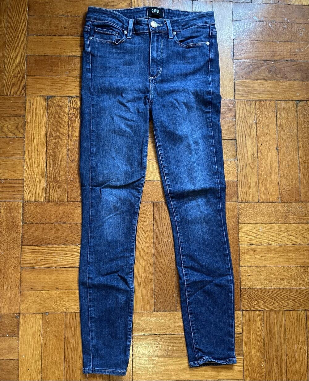 Paige Blue Jeans Hoxton High Rise Ankle Skinny Denim Womens 28 Made In USA